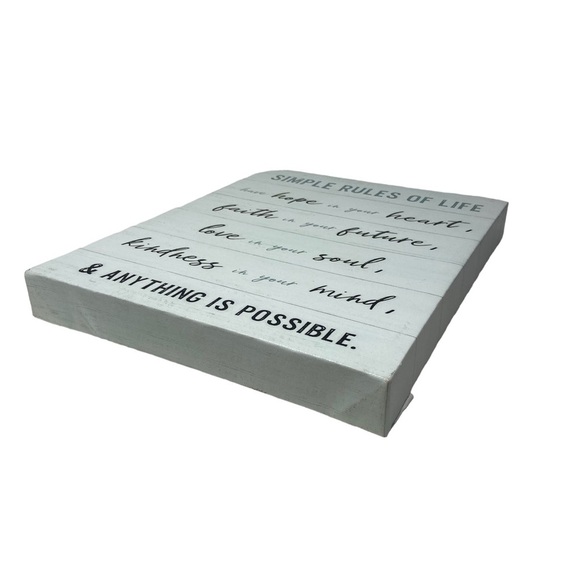 Hanging Wall Sign | Simple Rules of Life | 11x14” - Picture 4 of 5